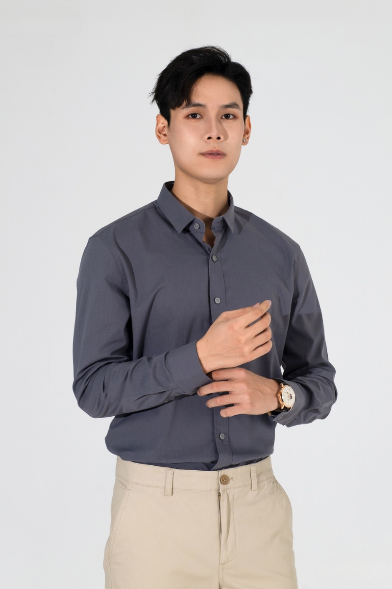 Ảnh của Áo sơ mi nam dài tay dài tay công sở Dugarco - 238SM21104